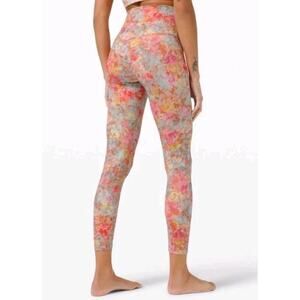 Lululemon Align Highrise Pant 25" Inflorescence Floral Leggings Yoga Nulu Size 4